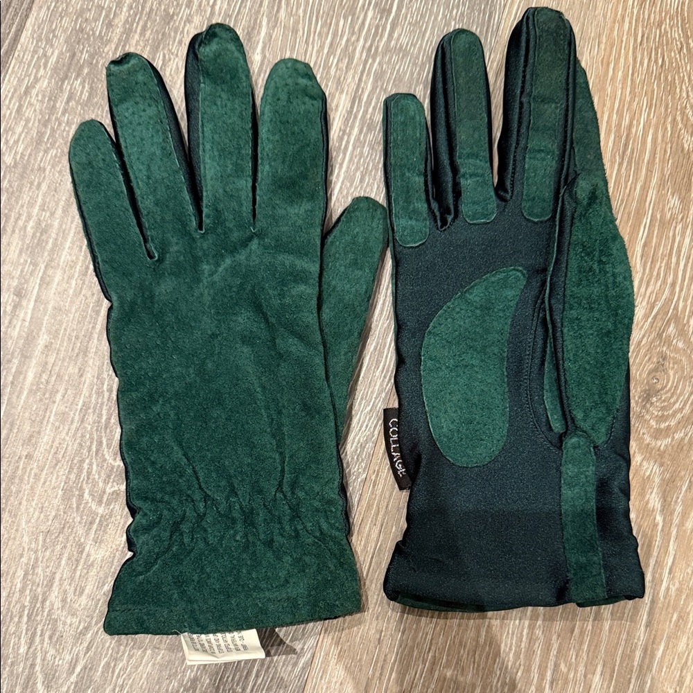 Elegant Green Women's Gloves by Collage